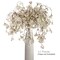 Set of 3 White Silk Hanging Cherry Blossom Branches - 60" Elegant Artificial Floral Décor for Weddings, Events & Home Interiors - Lifelike Silk Blooms, Floral Home by Artificial Flowers